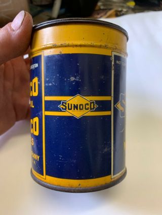 1931 Sunoco One Pound Water Pump Grease Can Sun Oil Co. 4