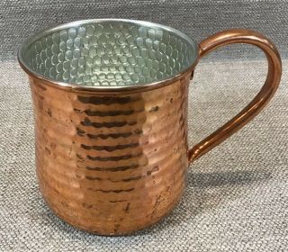 Set Of 2 Williams Sonoma Moscow Mule Cups Mugs Hammered Copper 2