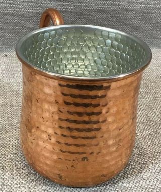 Set Of 2 Williams Sonoma Moscow Mule Cups Mugs Hammered Copper 3