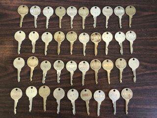 39 Vintage Hotel/motel Stamped Number Room Keys No Fobs