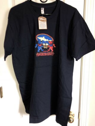 Dogfish Head Brewery T - Shirt American Beauty Grateful Dead Band Shirt Xl