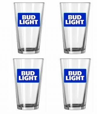 Boelter Brands Bud Light 4 - Pack Glass Set,  16 - Ounce