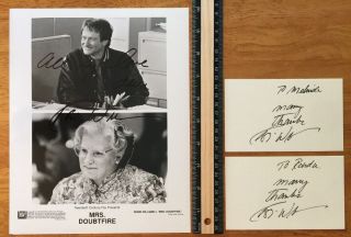 3 Robin Williams Hand Signed Autographs - A Collectors Must Have