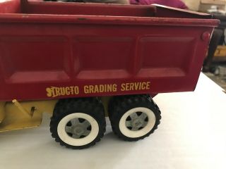 Vintage Structo Grading Service Dump Truck 12 Inch Pressed Steel 2