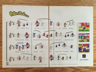 Parappa The Rapper Ps1 Psx Playstation 1 1997 Vintage Poster Ad Print Art Rare