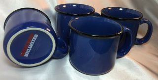 Marlboro Unlimited Coffee Mugs Cobalt Blue Speckled Soup Coffee Cups - Set Of 4