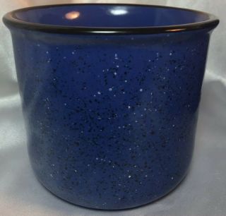 Marlboro Unlimited Coffee Mugs Cobalt Blue Speckled Soup Coffee CUPS - set of 4 5