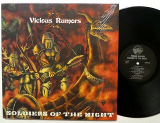 Vicious Rumors Soldiers Of The Night Lp - Shrapnel Us 1986 Heavy Metal Rp222