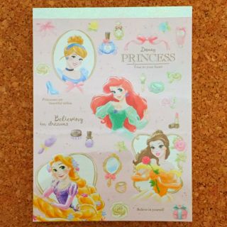 Disney Princess Note Memo Pad A6 Size Ariel Bell Rapunzel