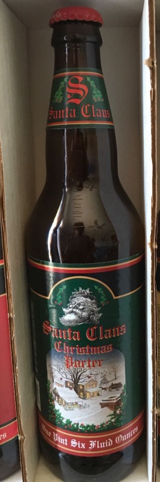 1995 Evansville Brewing Co.  Santa Claus LTD Ed 3 22 oz (empty) Beer Bottles 4