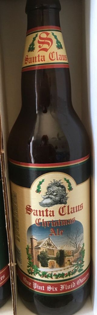 1995 Evansville Brewing Co.  Santa Claus LTD Ed 3 22 oz (empty) Beer Bottles 5