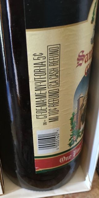 1995 Evansville Brewing Co.  Santa Claus LTD Ed 3 22 oz (empty) Beer Bottles 8