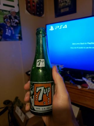 Rare 8 Bubbles 7up Bottle From Charlotte,  Nc North Carolina N.  C.