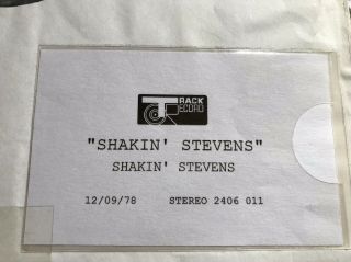 Shakin’ Stevens - RARE 1978 West German TRACK Lp With FALSE STARTS etc 7