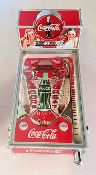 Vintage Retro Coca - Cola Mini Pinball Machine Coke