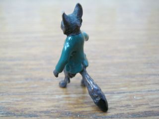 Gorgeous Cold Painted Miniature Bronze Of Mr Tod The Fox After Franz Bergman 4