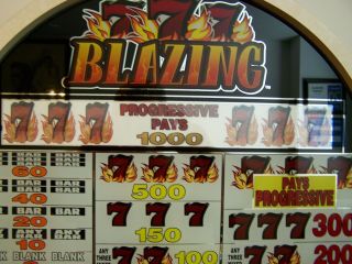 Slot Machine Insert For Blazing 7s Bally S5500 Or Igt