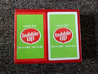 Rare 1960s Bubble Up Soda Double Deck Playing Cards.