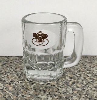 A&w Root Beer Baby Small Mug Oval Bear Face Logo Tiny Glass Mug Root Beer