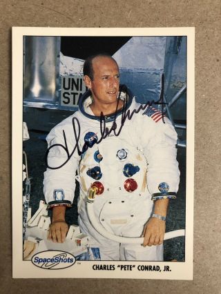 Pete Conrad Authentic Hand Signed Sports Card Nasa Apollo 12 Gemini 5 11 Skylab