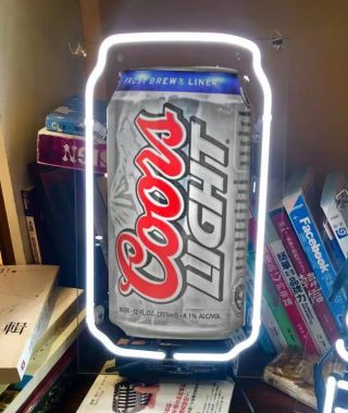 Lite Soda Can Beer Bar Budweiser Bud Light Nascar Sign 13 " X7 " Neon Light Coors