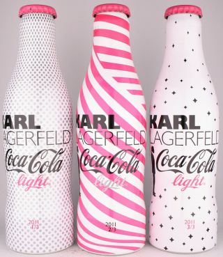 Set Of 3 Denmark Lagerfeld Coca - Cola Alu Bottles 250 Ml