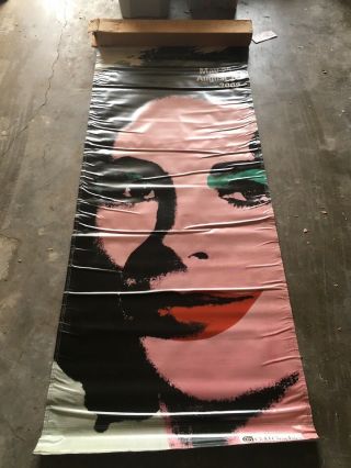 Vinyl Andy Warhol Street Banner Moca 2002 - 8 Feet Tall 3 Feet Wide Elizabeth