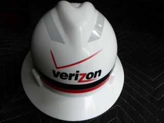 Verizon Safari Full Brim Telephone Lineman Hard Hat Helmet Ratchet Adjust