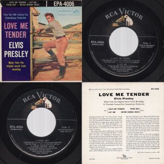 (ex/ex) Elvis Presley " Love Me Tender " Rca Victor Epa - 4006 Orig.  1956 Soundtrack