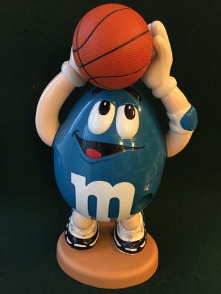 Mars M&m Blue Basketball Player Candy Dispenser Vintage Collectible Figure 13 "