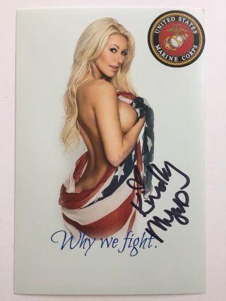 Kindly Myers Autographed Photo Busty Model Big Breasts Boobs Glamour Fashion