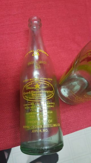 Vintage 1936 Royal Crown RC Cola Bottles And 1950 DADS ROOT BEER Paper label 2