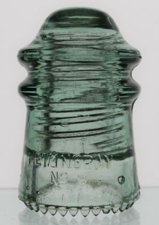 Sage Green Cd 106 Hemingray No 9 Patent May 2 1893 Glass Insulator