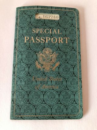 Vintage Us Special Passport With Red Seal From Dep Of State - Good Shape 1958