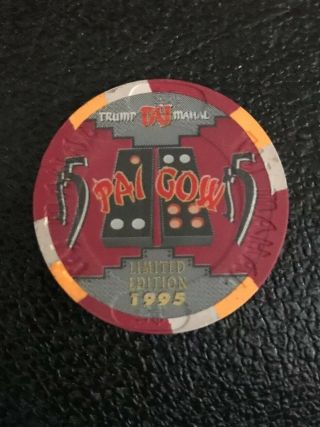Trump Taj Mahal 5 Dollar Pai Gow Casino Chip Limited Edition 1995 Atlantic City