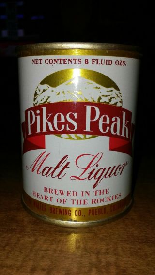 Pikes Peak Malt Liquor 8oz.  Flat Top Beer Can 242 - 7 " Minty "