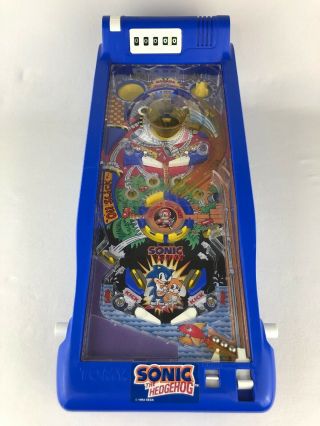 Vintage 1992 Sonic The Hedgehog Tabletop Pinball Machine Toy