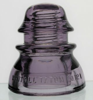Purple Cd 154 Whital Tatum Co.  No 1 Made In U.  S.  A.  Glass Insulator