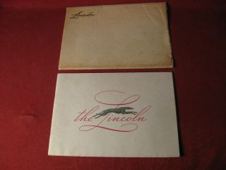 1939 Lincoln Dealer Showroom Sales Album Brochure Booklet Old Book