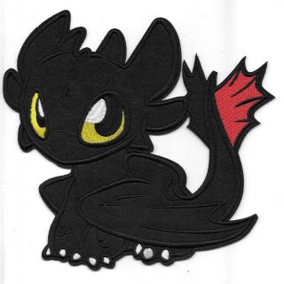 How To Train Your Dragon Movie Toothless Die - Cut Embroidered Jacket Patch