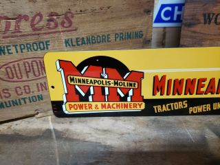 Minneapolis Moline Power Machinery Sign Seed feed barn Tractor gas oil 3