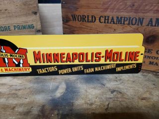 Minneapolis Moline Power Machinery Sign Seed feed barn Tractor gas oil 4