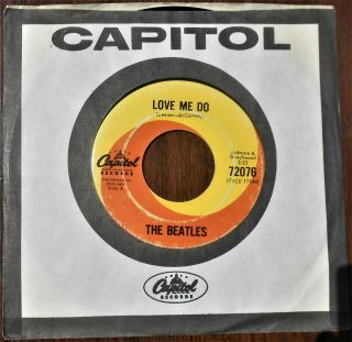 Rarer Canadian Pressed 45 By The Beatles On Capitol (ringo On Drums) Love Me Do