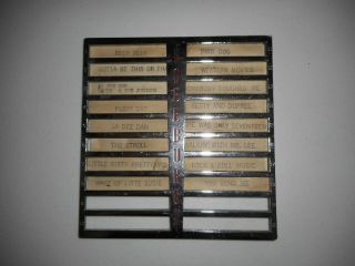 Vintage Seeburg 3w2 - L56 3 - Wire Wall - O - Matic Jukebox Chrome Songboard W/ Labels