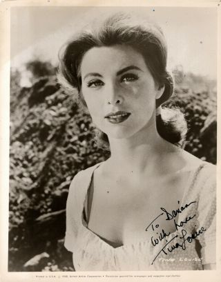 Tv & Movie Actress Tina Louise,  Rare Signed Vintage Studio Photo.