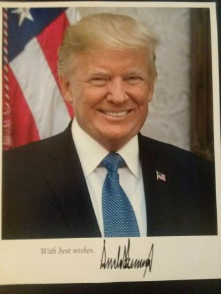 President Donald Trump Signed 8x10 Photograph Official White House Trump 2020