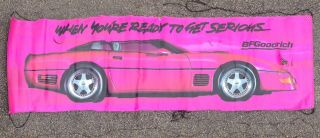 Vintage 1980s B.  F.  Goodrich Corvette Banner