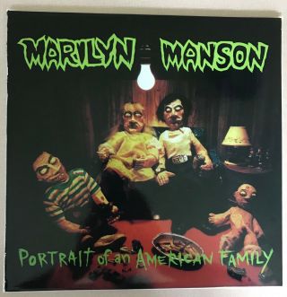 Rare Marilyn Manson Portrait Of An American Family Green Vinyl Lp Oop Near