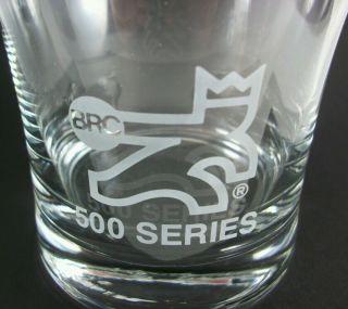 Set of TWO (2) vintage Brunswick BRC Bowling Award cocktail glasses 500 Series 2