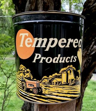 Old 10 Lbs.  Can Of Tempeted Products Grease Socony - Vacuum Oil Company
